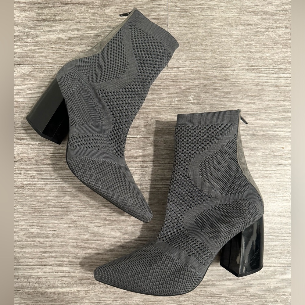 Jeffrey Campbell Gray Knit Booties